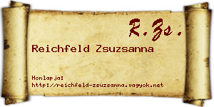 Reichfeld Zsuzsanna névjegykártya